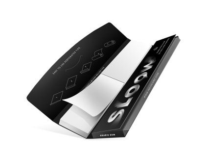 kp.Papírky Libella KSS Black+Tips 24/B  dlouhé cigaretové papírky s papírovými filtry, King Size Slim, extra tenké