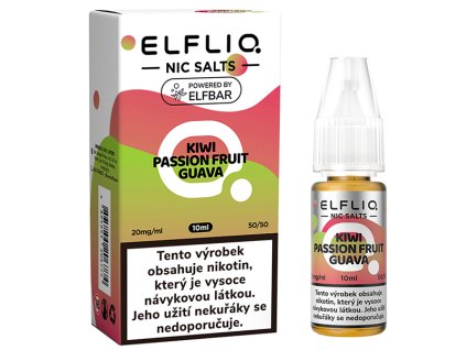 Liquid Elfliq Nic Salt 10ml Kiwi Passion Fruit Guava 20mg:ml