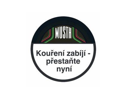 Tabák MUSTH 125g - Lemn Grss  černý tabák do vodní dýmky, 125g, citronová tráva a bylinky