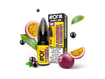 RIOT X Salt Blackcurrant & Passionfruit (Černý rybíz a marakuja) 10ml