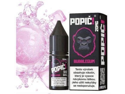 Liquid POPI! Salt Bubblegum 10ml-20mg  e-liquid s nikotinovou solí, příchuť sladká žvýkačka, pro POD systémy