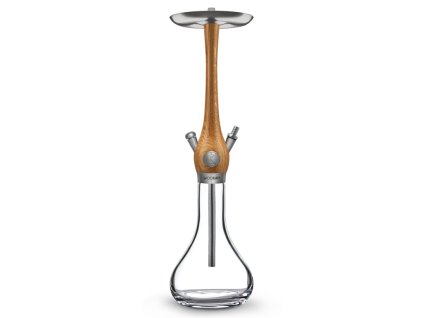 Shisha Wookah DUB, váza Černý Smooth  Exkluzivní dřevěná dýmka s matnou černou vázou a nerezovým vnitřkem