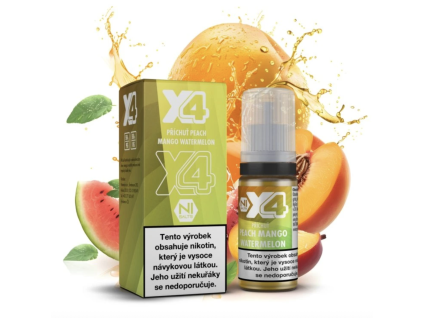 Liquid X4 Bar Juice - Apple Peach 10ml - 10mg  10ml - 10mg (Apple Peach)