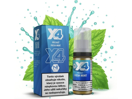 Liquid X4 Bar Juice - Fresh Mint 10ml - 10mg  10ml - 10mg (Fresh Mint)