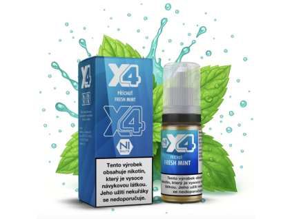 Liquid X4 Bar Juice - Fresh Mint 10ml - 20mg  10ml - 20mg (Fresh Mint)