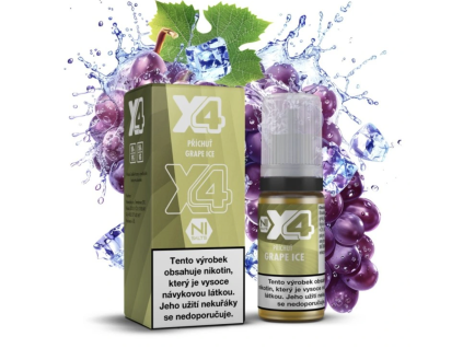 Liquid X4 Bar Juice - Grape Ice 10ml - 10mg  10ml - 10mg (Grape Ice)