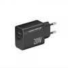 ESPERANZA nabíječka 20 W USB-C PD 20 W / USB-A QC 3.0 18 W – černá  duální, PD 20 W + QC 3.0 18 W, USB-C/USB-A, černá
