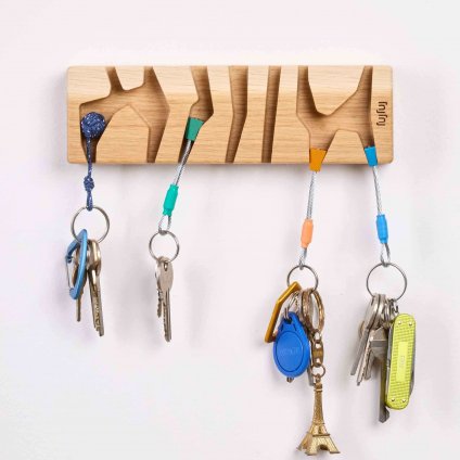 Limited Edition – Two coloured oak wood Key Holder (6)