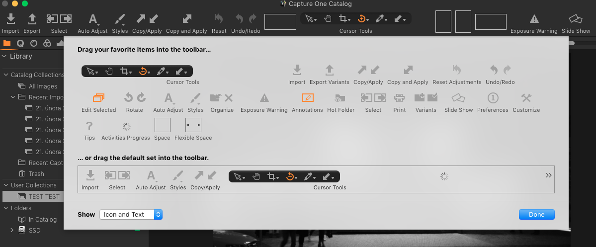 Capture ONE EXPRESS FUJIFLM 4 (Jak se vyznat v C1 a jak si upravit toolbar?)