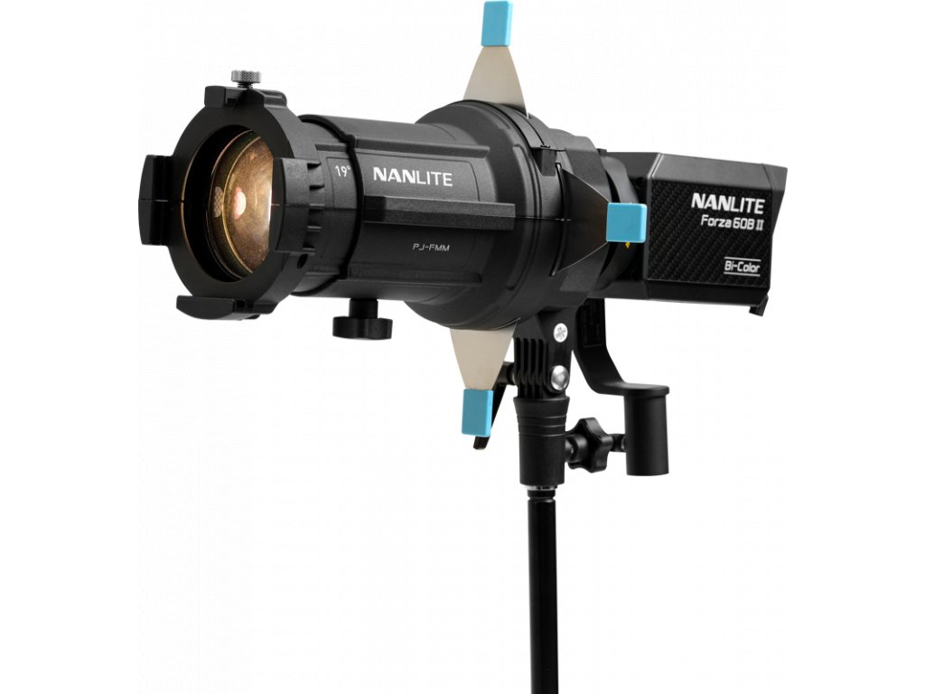 NANLITE Forza 60B II LED Bi-color Spot Light with 19°&36° Projection Attachment