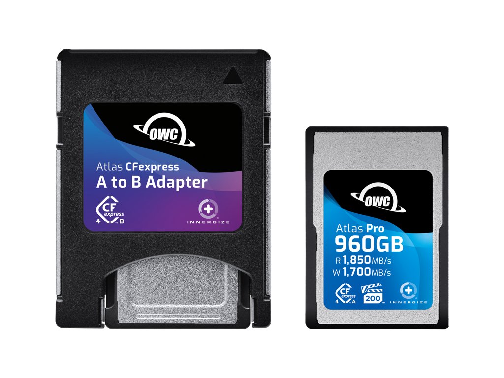 OWC CFexpress Atlas Pro R1850/W1700/VPG200 (Type A), CFX A to B adapter incl. - 960GB