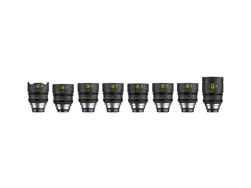 NiSi Cine Lens Set Athena Prime Master (8 Lenses) E-Mount (Without Drop-In Filter)