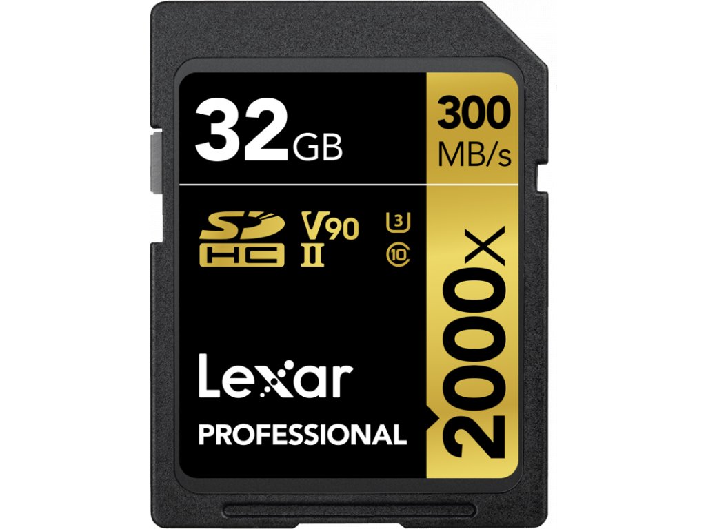 Lexar Pro 2000X SDHC/SDXC UHS-II U3(V90) R300/W260 (w/o cardreader) 32GB  #gifts# čtečka karet
