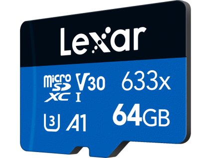 Lexar microSDXC 633x UHS-I/A1/U3/10 R95/W45MB (V30) 64GB