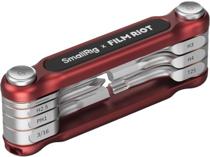 SmallRig 4811 x FILM RIOT 7-in-1 Folding Wrench Set with Multiple Angle Positioning Red
