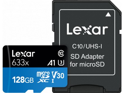 Lexar 633X microSDHC/SDXC w/adap (V30) R95/W45 128GB