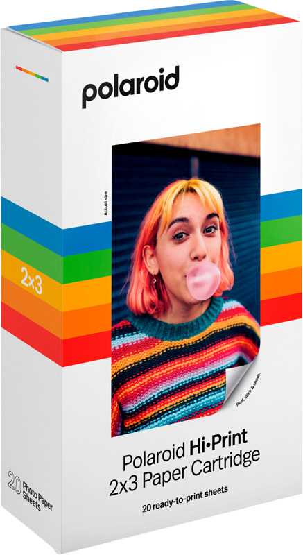 POLAROID HI-PRINT CARTRIDGE 2,1X3,4" 20-PACK STICK