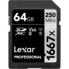 Lexar Pro 1667X SDXC UHS-II U3 (V60) R250/W120 128G