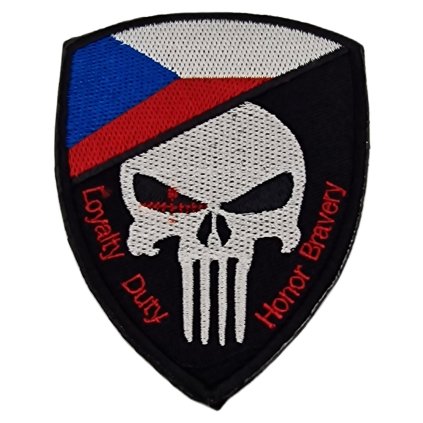 Nášivka Česká vlajka - punisher