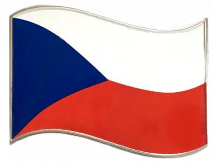 Samolepka 3D Česká Republika vlajka, barva chrom/modrá/červená - vhodná na auto, motorku, na nábytek, na sešit