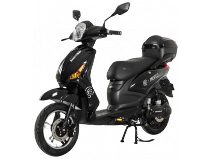 Elektroskúter RACCEWAY® E-MOPED, čierny-lesklý s batériou 12Ah