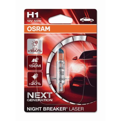 Osram H1 Night Breaker Laser +150% P14,5s 12V 55W 1ks 64210NL-HCB