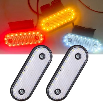LED poziční obrysové světlo 12/24V 20SMD, červené, sada 2ks