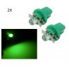 Sada LED žárovek do palubní desky, zelená barva, patice B8,5D, 2ks