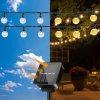 LED solární zahradní girlanda - koule, 6m 40 LED teplá bílá