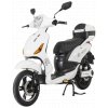 Elektroskúter RACCEWAY® E-MOPED, biely-lesklý s batériou 12Ah