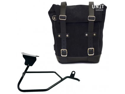 borsa laterale in crosta di cuoio 10l 14l telaio moto guzzi v100 mandello dx 2