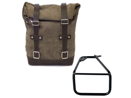 borsa laterale in crosta di cuoio 10l 14l telaio bmw r12 ninet sx