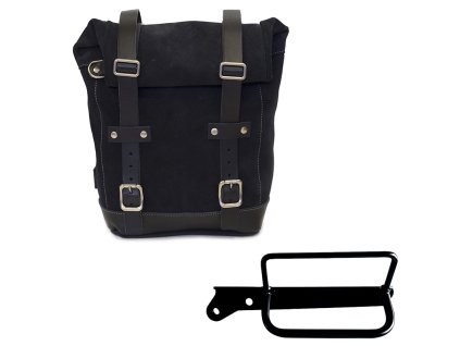 borsa laterale in crosta di cuoio 10l 14l telaio royal enfield hunter 350 sx 2 1