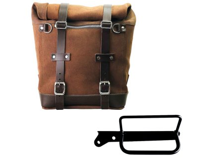borsa laterale scram in crosta di cuoio 22l 30l telaio royal enfield hunter 350 sx 2 1
