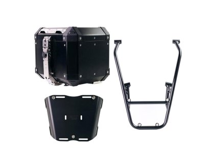 bauletto atlas in alluminio 36l portapacchi posteriore con maniglie passeggero royal enfield himalayan 450 2024 in poi