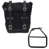 borsa laterale in crosta di cuoio 10l 14l telaio bmw r12 ninet sx 2