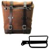 borsa laterale scram in crosta di cuoio 22l 30l telaio royal enfield hunter 350 sx 2 1