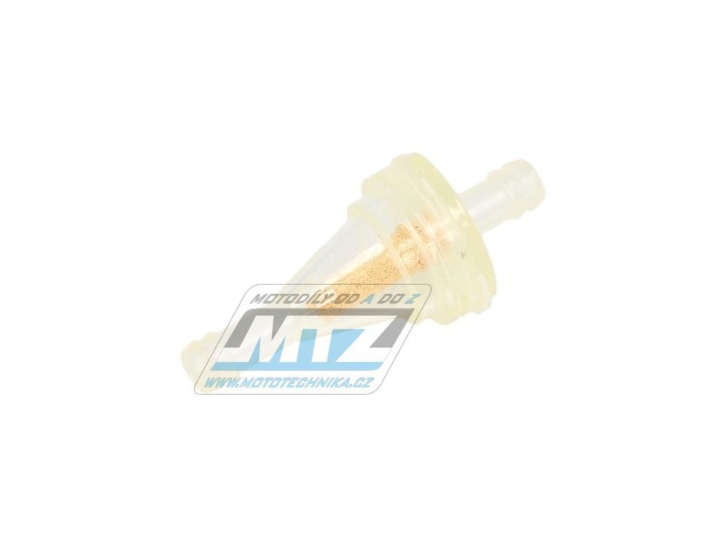 Palivový/benzínový filter - priemer 1/4" (6 mm) - plastový s medenou filtračnou vložkou