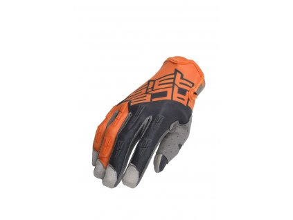 Motokrosové rukavice ACERBIS MX-X-P - oranžová/šedá (Veľkosť S (7))