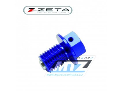 Magnetická výpustná skrutka M10x15mm (závit 1,25) - ZETA ZE58-1222 - Yamaha + Suzuki - modrý