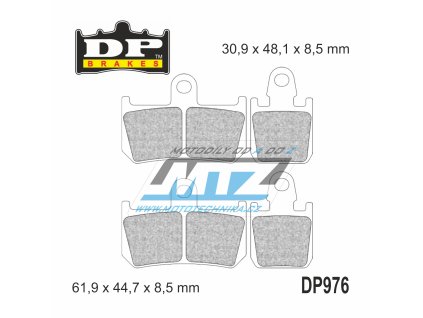 Brzdové doštičky DP976-SDP DP Brakes - zmes SDP Sport HH+ (sada 4ks)