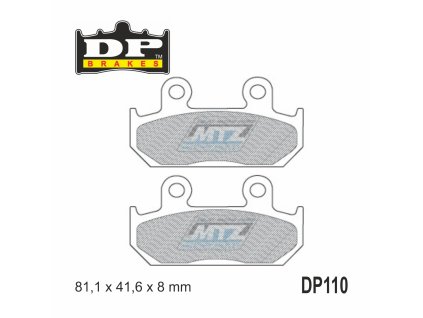 Brzdové doštičky DP110 DP Brakes - zmes Premium OEM Sinter