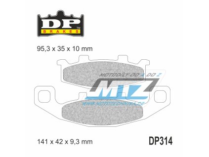 Brzdové doštičky DP314 - DP BRAKES zmes Premium Sinter OEM