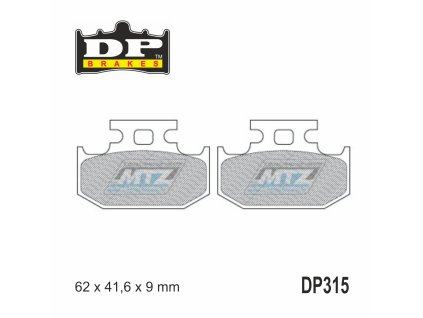 Brzdové doštičky DP315 - DP BRAKES zmes Premium Sinter OEM