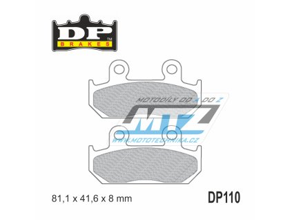Brzdové doštičky DP110-RDP DP Brakes - zmes RDP X-RACE Titanium