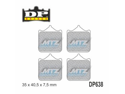 Brzdové doštičky DP638-RDP DP Brakes - zmes RDP X-RACE Titanium