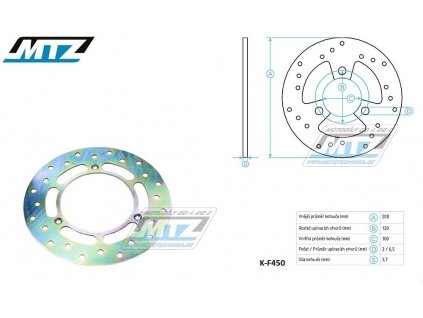 Kotúč brzdový MTZ Classic - Suzuki RM80/86-01 + RM85/02-04