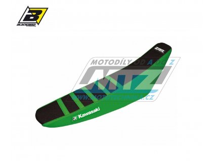Poťah sedla Kawasaki KXF250/09-12 + KXF450/09-11 - farba čierno-zelená - typ poťahu ZEBRA