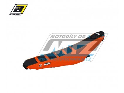 Poťah sedla KTM EXC / 12-16 + SX + SXF / 11-15 - farba čierno-oranžová - typ poťahu ZEBRA