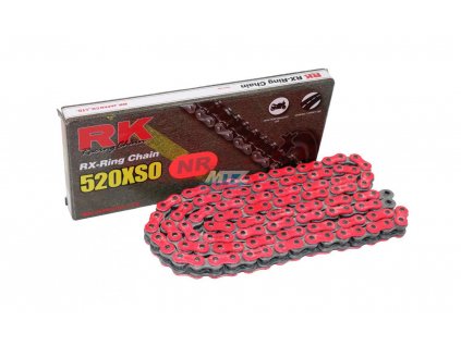 Reťaz RK 520 XSO-Z1 (118čl) - tesnený/ x krúžkový (červený)